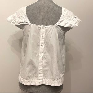 [BUNDLE 2/$15] Zara White V Neck Ruffle Sleeves